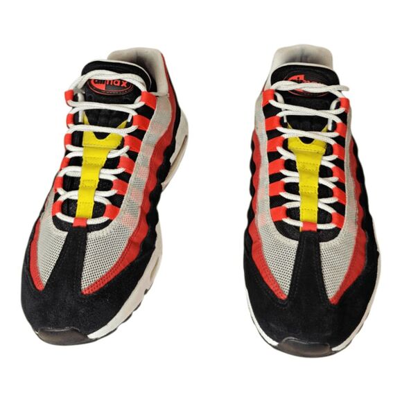 NIKE Air Max 95 'Black Crimson Yellow' Running Shoes Size 10 - Picture 4 of 9